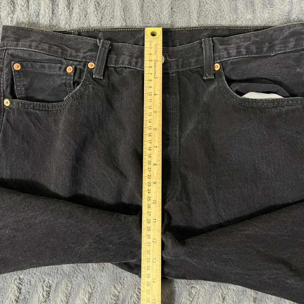 Levi Strauss Co 501 Original Riveted Mens Black Denim Jeans W38 L32